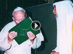 John Paul II kissing the Koran